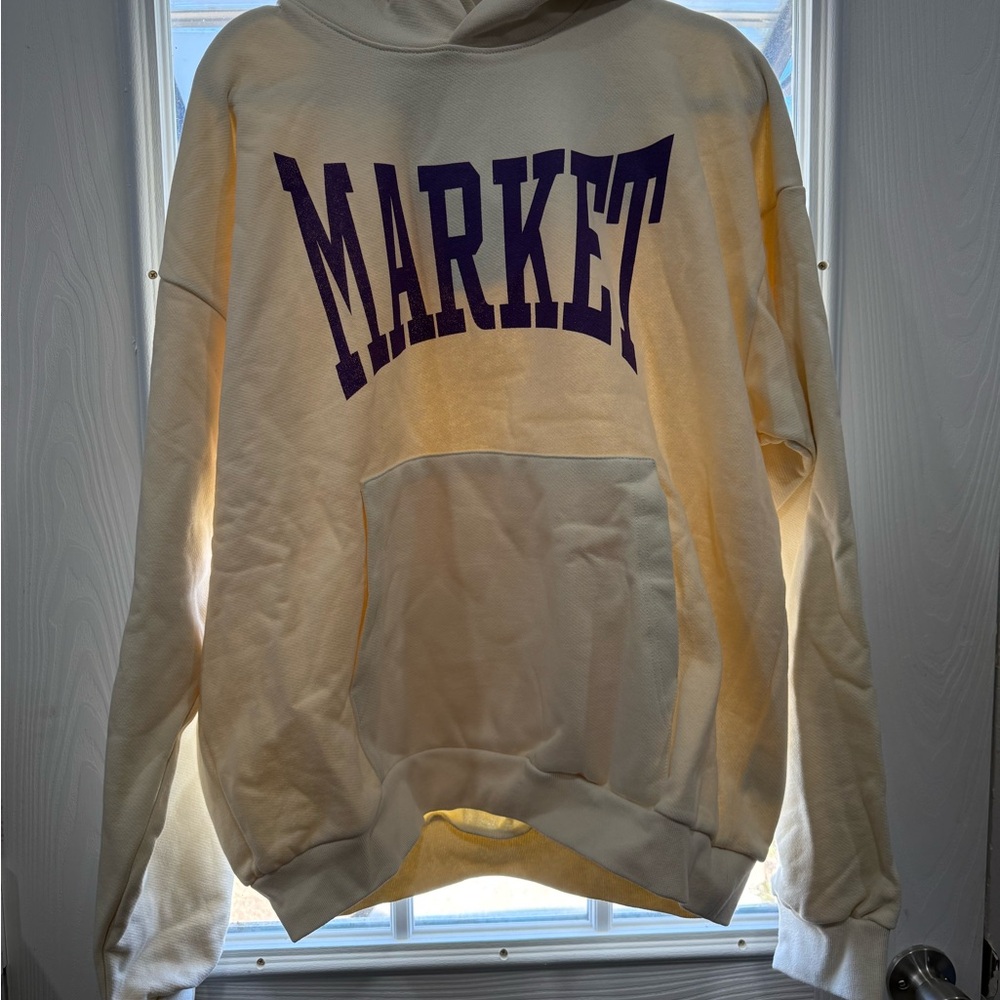 NWT Market Studios Cream Purple Hoodie- X Large- Unreleased